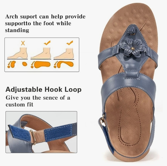 Womens orthotic arch support flip flop sandals - Picture 11 of 14